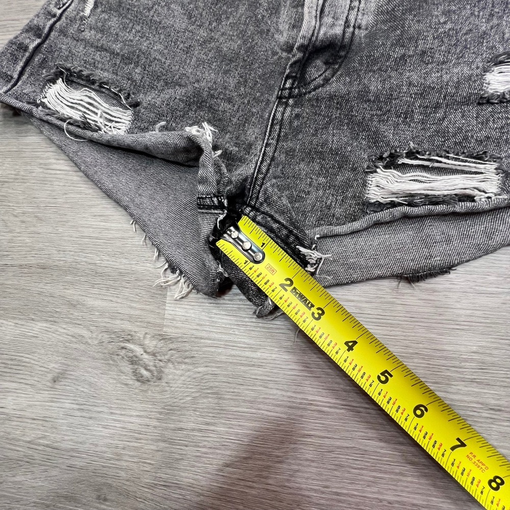 Wild Fable Distressed Denim‎ Shorts High Rise Cutoff Black Wash Size 0 - Picture 8 of 12